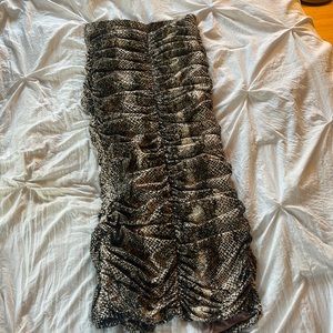 Jlux Label Snakeskin Halow Ruched Skirt - Medium